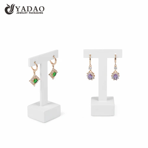 Yadao High-End Schmuck Display Stand Ohrringe Inhaber T-Form Stand Acryl Schmuck Display in weißer Farbe