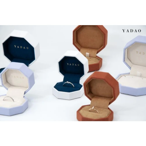 Joyero octogonal yadao con logotipo de oro rosa buena joya para diamantes