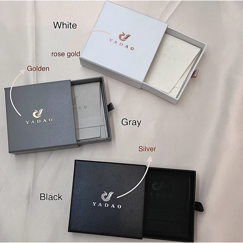 Yadao wholesales drawer paper box jewelry packaging box with pouch and pad inside