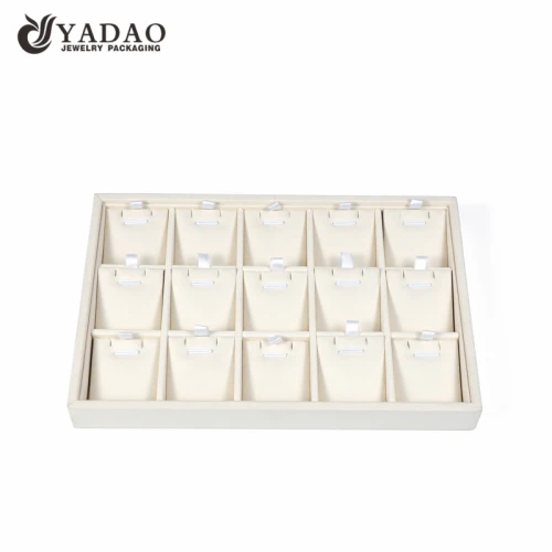 jewelry store counter display tray stackable wooden display tray pendant earring display tray 
