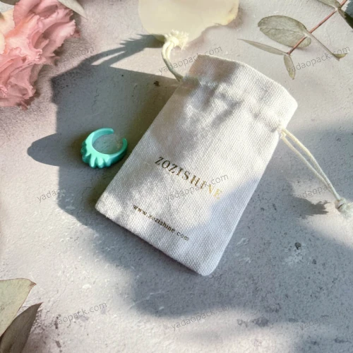 linen pouch bag cotton string pouch design jewelry packaging pouch bag 