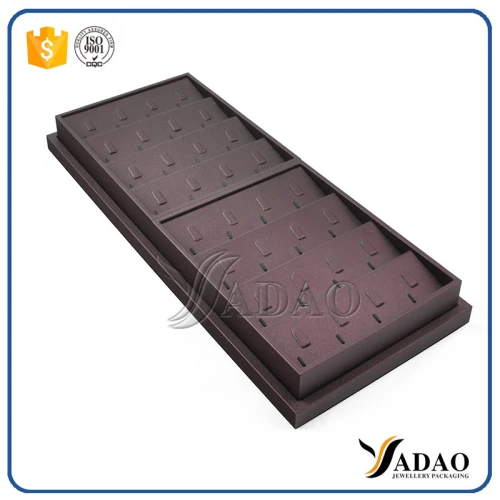 long high quality wholesale nicety light custom mdf leather ring display trays for jewellery store from Yadao