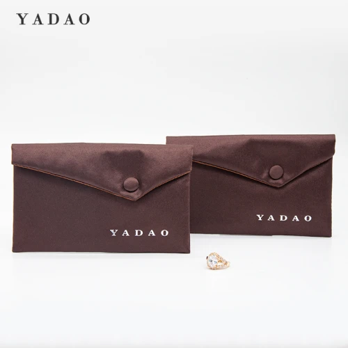 wholesales satin pouch bag envelope design jewelry bag snap pouch bag jewelry packaging bag