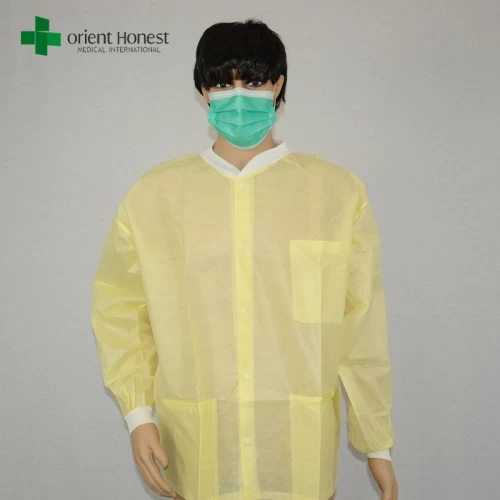 China manufacturer for good quality lab coat,yellow color lab coats