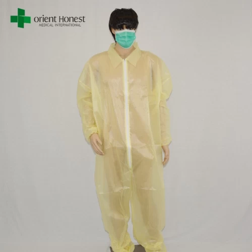 chinese disposable waterproof coveralls,single collar disposable