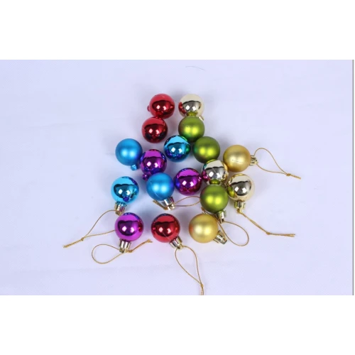 30mm Dia Multicolor Plastic Christmas Ball