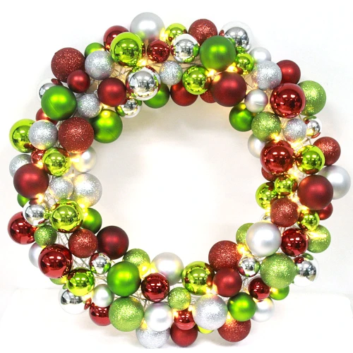 中国 40cm Excellent Quality Christmas Ball Wreath 制造商