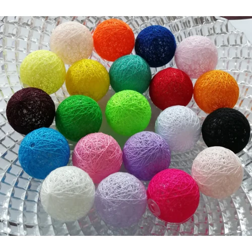 Christmas warm white cotton ball led string light