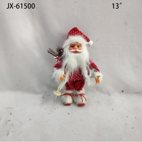 Classic shaped soft plush gift decor Christmas tree ornaments 9" 11" 12" 13" 16" 17" 18" 21" santa claus dolls