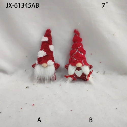 New Arrivals red Santa Claus Plush Kids Toys christmas faceless doll ornaments
