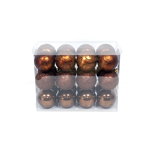 New Design Painted Xmas Plastic Ornament Ball