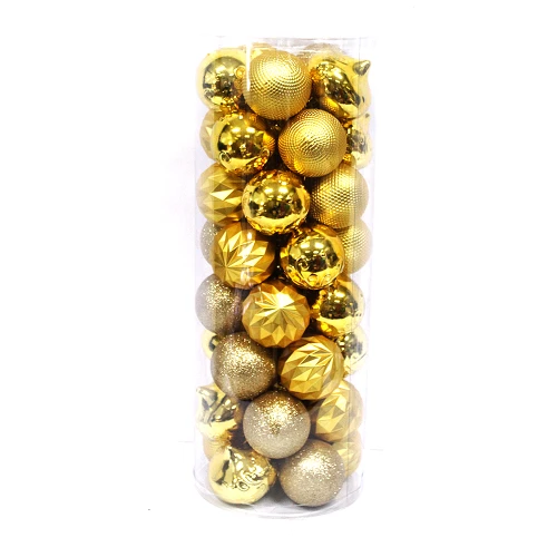 Ornamental Deluxe Golden Christmas Ball Ornament Set