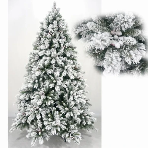 卸売装飾 Floked 雪フィギュア人工的なクリスマス ツリー