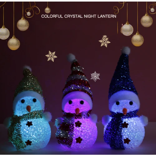porcelana Xmas Ornaments Decoration Home Accessories Nightlight Christmas Tree led toys Decor Glowing Snowman fabricante