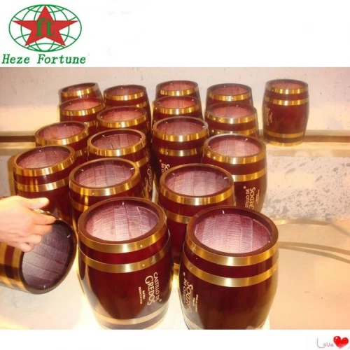 cheap pine wood wine barrel with custom size logo colour