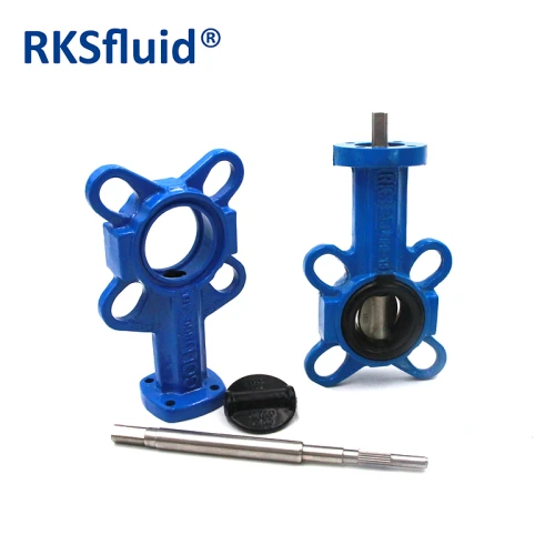 3 lever butterfly valve wafer type butterfly valve assembly