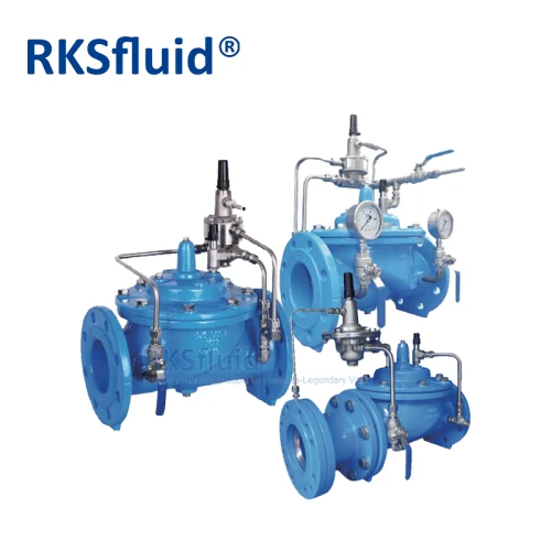 ANSI hydraulic pump control valve ductile iron double flange pressure reducing valve class150 for water