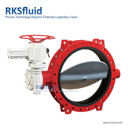 ANSI Soft Sleeve جالس U-Section Flange Butterfly Valve PN10 PN16 150PSI