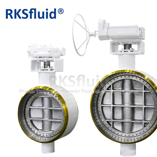 API609 butt weld large diameter carbon steel flange triple offset eccentric butterfly valve manufacturers PN25