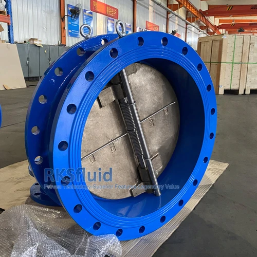 DIN ANSI standard DN80 PN16 ductile iron EPDM NBR wafer dual plate check valves various sizes available