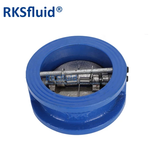 China DIN standard WCB body DN80 pn16 wafer butterfly dual plate check valve manufacturer