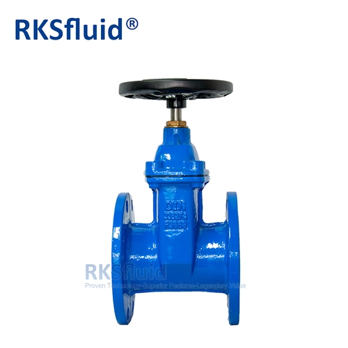 Din3352 F4 FAST Iron Duttile GGG50 Resilienti Sedile Acqua Peline Flangiata Valvola DN100 PN16 Valvola di sluozia