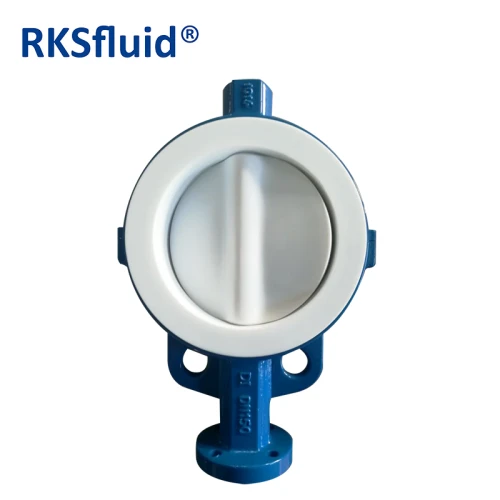Factory Direct Sale ANSI B16.5 Class150 Wafer Type PTFE Lined Disc Butterfly Valve pn10 pn16 for Water Pipe