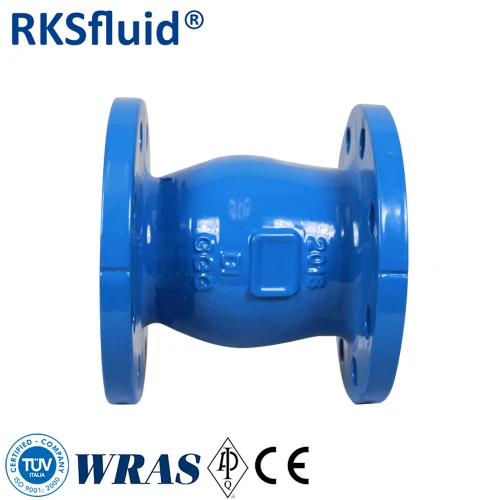 RKSfluid PN16 فوهة تحقق صمام الدكتايل الحديد DN80 3 "شفة صامتة فحص صمام السعر