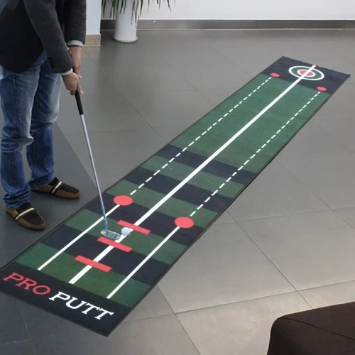 Real Feel Golf Putting Mat Custom Design Green Practice Rug