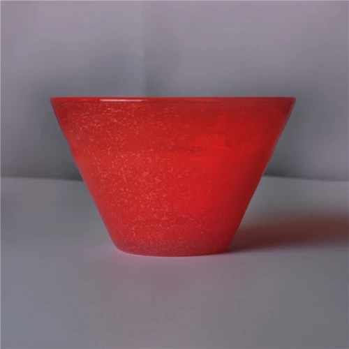 red solid glass bowl for home decoration,glass candle holder on ...