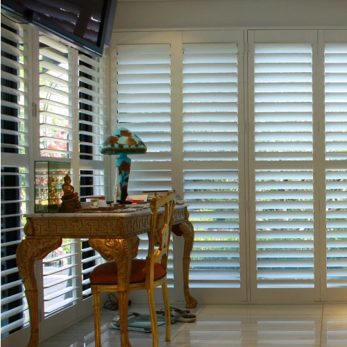 oem Timber shutters in china, Custom color Wooden Shutter supplier