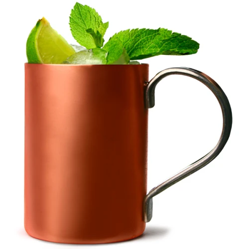 China Cobre chapeado aço inoxidável caneca de cobre com cabo de aço inoxidável fabricante