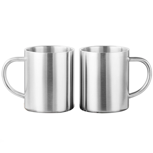 Chine Ensemble de 2 tasses à café en acier inoxydable de première qualité fabricant