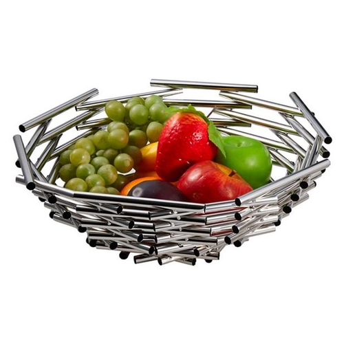 China Small Size Fruit Bowl Stainless Steel Tabletop Display Fresh Fruit Basket/Fruit Holder manufacturer