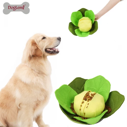 cabbage dog bowl factory dog IQ puzzle toys Supplier dog sqeaker toy