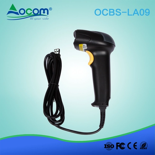 (OCBS-LA09) 32 bit Auto Sense Handheld Laser Barcode Scanner With Stand