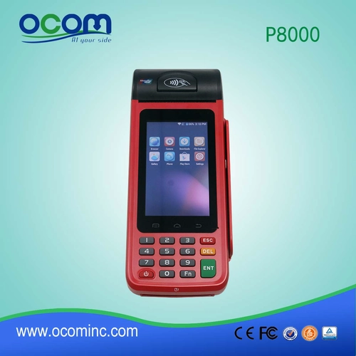 (POS-P8000)Printer Barcode reader Mobile Payment Handheld Android POS ...