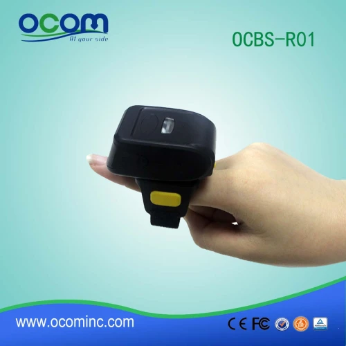 OCBS-R01 lowest price small and Wearable bluetooth barcode reader