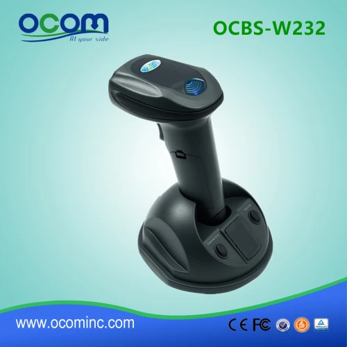 Wireless Handheld 2D barcode scanner with Bluetooth and 433MHz with cradle