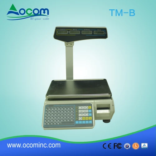 TM-B digital scale with barcodes for electronic barcodes