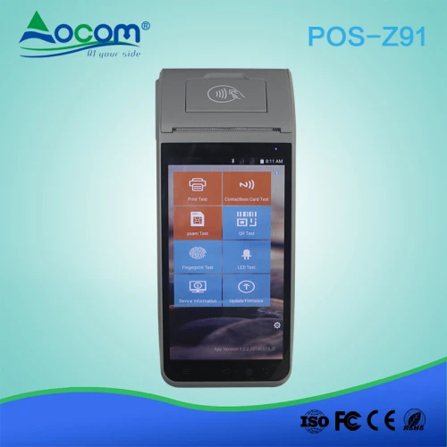 nfc android pos terminal with fingerprint