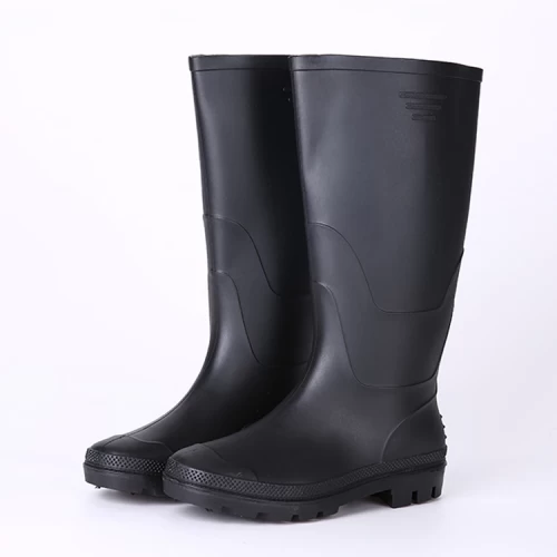 cheap black rain boots pvc