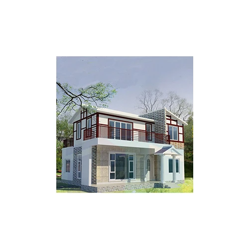 China Rumah Vila Struktur Keluli Ringan Mewah Prefab pengilang