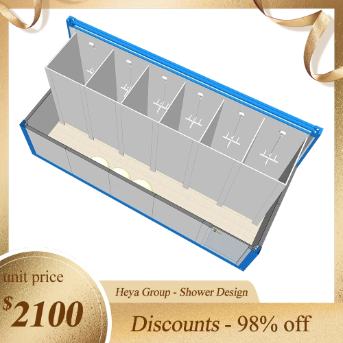 Китай Дизайн душа - Heya Превосходное качество, простая сборка, дешевый сборный портативный модульный душевой дом на продажу производителя