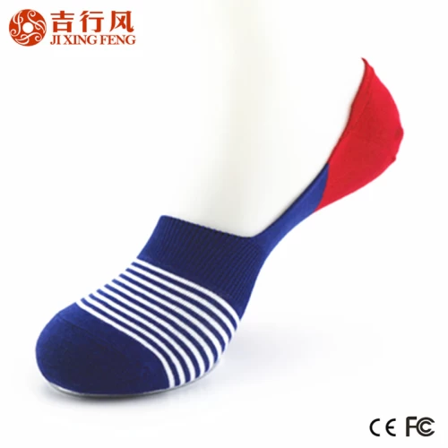 Cheap bulk wholesale 100% cotton new fashion style mens boat shoe liner socks