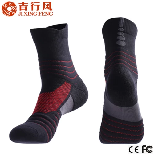 China Hersteller Großhandel Basketball Spieler Elite Socken kundenspezifisches Firmenzeichen Spitzensport Socken