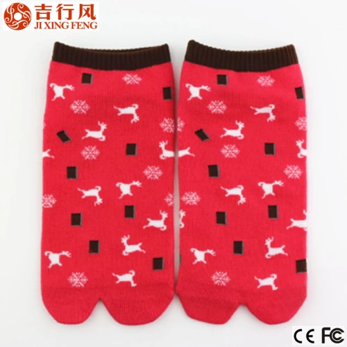 中国職業ソックス メーカー中国、卸売カスタム コットン 2 つのつま先靴下