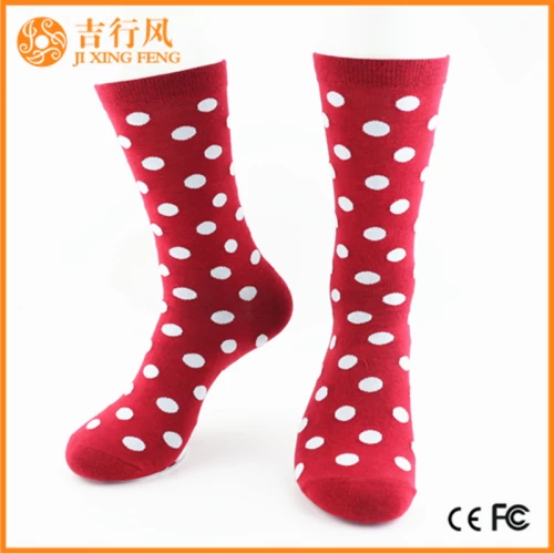 中国の女性のポルカドットソックス工場卸売カスタムポルカドットソックス