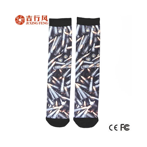 The popular styles of bullet pattern printed socks,can print your logo on socks