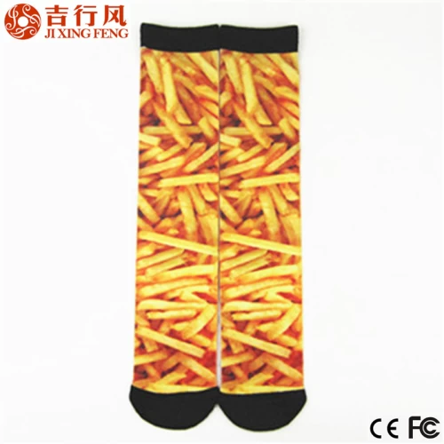 bulk wholesale custom food picture 3d sublimation printing socks